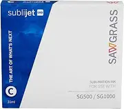 Sawgrass SubliJet UHD Sublimation Ink Cartridge - Cyan - High-Performance Ink SG500 SG1000 Sublimation Printers - Long-Lasting, High-Viscosity Gel Ink for Vibrant, Crisp Prints