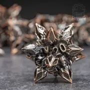 Sage's Deadly Blossoms Copper Metal Polyhedral Dice Set DnD RPG Games