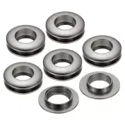 15.5mm(5/8 Inch) Brass Hole Eyelets, 6 Pcs Arc Surface Grommets, Black