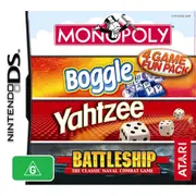 Monopoly / Boggle / Yahtzee / Battleship 4 Game Fun Pack (DS) [Pre-Owned]