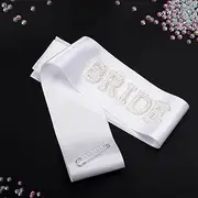 [Yxiang] Bride Sash,Bride To Be Sash Bachelorette Party Decorations Pearls Rhinestones Sashes Bridal Shower Gift