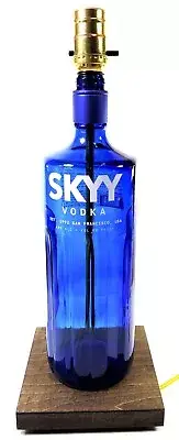 Handmade Skyy Vodka Large 1.75L Liquor Bottle Table Lamp Bar Lounge Desk Light