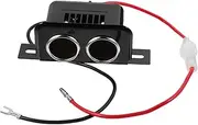 SOLUSTRE Car Cigarette Lighter Splitter Adapter to Female Socket Power Extension Cord for Simultaneous Charging Overload Protection Circuit Safety Vehicles