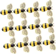 [HAWILLOSCH] Diy Craft Props 40pcs Simulation Bee Adornments Bee Charms for Phone Case and Hair Clip