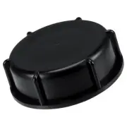 91mm ID Coarse Female Thread Plastic IBC Water Tote Tank Solid Adapter Black