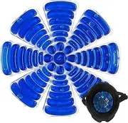 [Generic] Cooling Skull Cap - Hard Hat Liner | Caps Ice Pack Insert | Headcover Cooler | Riding Helmet Head Coolers Liners Pad Soothing Fever Migraine coolpacks For Keep Cool - 22cm/8.66 Inches In Diameter