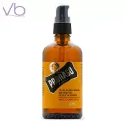 PRORASO Single Blade Wood and Spice Italian Beard & Mustache Oil, Barber Size