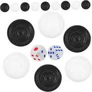 FELTECHELECTR 1 Set Plastic Replacement Checkers Pieces for Chess Games Lightweight Smooth Surface for Learning Chess Accessory for Board Game Enthusiasts