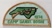 S BSA Patch, Camp Daniel Boone, 1974, North Carolina NC