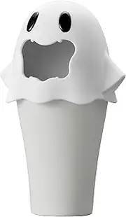 Carmate DZ601 Ghost Trash Can White (to Catch Your Eyes in The Car) (Cute Design) Materials: Silicone, Elastomer Resin, Capacity: Approx. 10.1 fl oz (300 ml)