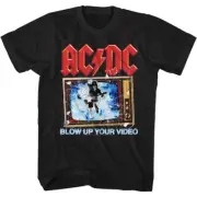 ACDC Mens T-Shirt New Your Music Video Licensed 100% Black Cotton SM - 5XL