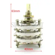 High-power Ceramic Rotary Switch 3 pole 11 position for change voice frequency