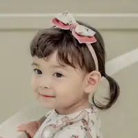 在飛比找PChome24h購物優惠-Happy Prince 韓國製 Elisa粉白雙層蝴蝶結女