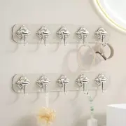Heavy Duty Coat Rack Plastic Clothes Sticky Hooks Wall Hook for Bathroom