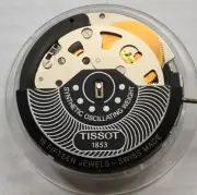 Swiss Made Genuine ETA C01.211 Chronograph Mechanical Movement 1853 Black Dial