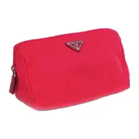 在飛比找蝦皮購物優惠-全新Prada紅色化妝包