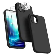 [5 in 1 Compatible with iPhone 12 Mini Case,Shockproof Silicone Case with Black
