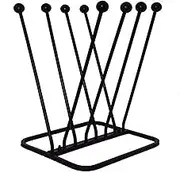ARSUK Boot Rack Organizer for Tall Boots, Free-Standing Shoe Rack for 4 Pairs - Black Metal Boot Holder for Closet, Entryway, Garage, & Outdoor Uses