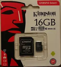 在飛比找Yahoo!奇摩拍賣優惠-金士頓Kingston 16GB Micro SDHC UH
