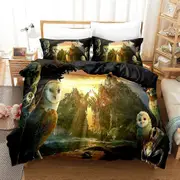 v134 Bed Sheets Cartoon Penguins Madagascar Bedding Set,Duvet Cover Bed Set Quilt Cover Pillowcase,King Queen Twin Size Boys Girls Adults 3-Piece Bedd
