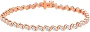 [ARAIYA FINE JEWELRY] 10K Gold or Sterling Silver Round Diamond Tennis Bracelet (1/3 cttw, I-J Color, I2-I3 Clarity), 7"