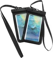 AUTSUPPL 2pcs Waterproof Phone Bags with Touch Screen for Swimming and Rafting Cell Phone Case Essential Beach Dive Bag for Water Activities