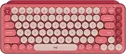 Logitech POP Keys Mechanical Wireless Keyboard with Customisable Emoji Keys, Durable Compact Design, Bluetooth or USB Connectivity, Multi-Device, OS Compatible - Heartbreaker Rose