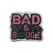 1 pcs Bad & Boujie Pink and green AKA sorority Croc Charm