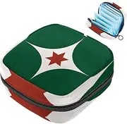 Period Bag,Sanitary Napkin Storage Bag,Flag Pattern,Tampon Bag for Purse