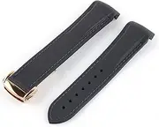[ALMVIS] 20mm 21mm 22mm Curved End Silicone Rubber Watch Band Fit for Pagani Watch Fit for Huawei Fit for GT2 Magic Watch 2 Fit for Honor Fit for Samsung Galaxy Watch S3 S4(Black Blue 3)