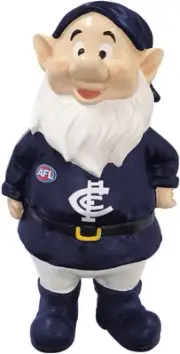 Carlton Blues AFL Footy Mini Polyresin Garden Gnome 18Cm