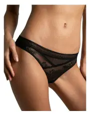 [Passionata] Maddie Cheeky Lace Tanga Brief in Black