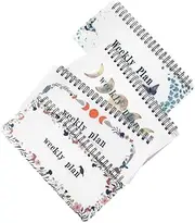HAMPPLIES 4pcs Academic Year Planner Set Undated Daily Planner Fun Spiral Notebook Weekly Stylish Stationery Portable Organiser