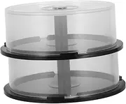2pcs Empty CD Storage Container for Discs Reusable Plastic Organizing Bucket for Dvds and Convenient Access for Shelf Countertop Organization
