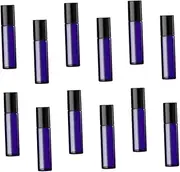 OFFIGAM 12Pcs Portable Dispensing Glass Bottles with Rollers for Essential Oils and Perfume Travel Friendly Refillable Containers