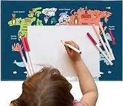 Desk Mat for Kids - Soft and Non-Slip Design | Perfect for Classroom, Home Office and Play Area, Colourful and Playplace Rug, Ideal for Learning