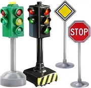 Classroom Traffic Light - LED Crosswalk Signal Traffic Light with Lights and Sounds,Safety Traffic Indicator, Signal Light, Stop Light Model Birthday Playset Toy for Home School