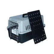 YES4PETS Small Dog Cat Crate Pet Airline Carrier Cage With Bowl and Tray-Black