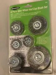 WARRIOR 6pc Wire Wheels & Cup Brush Set - Item #1341 Shank 1/4" - NEW