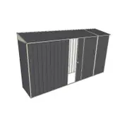 Build-a-Shed 0.8 x 3.7 x 2m Skillion Single Sliding Side Door Shed - Grey