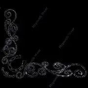 Rhinestone Transfer " Horseshoe " Decorative, Hot Fix, Iron On