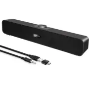 Mini Sound Bar Computer Speaker, Wired USB Desktop Speaker, Stereo USB Powered
