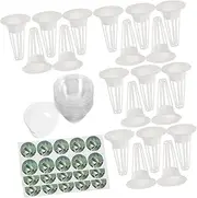 Yardwe Beginner-Friendly Hydroponics 30 Sets Plant Baskets Sprouter Pot Lid Grow Dome for Micro- Herbs