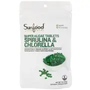 Sunfood, Super Algae Tablets, Spirulina & Chlorella, 250 mg, Approx. 228 Tablets