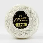 Wonderfil Eleganza #8 Solid Perle Cotton - First Snow 5g Ball (EL5G-06)