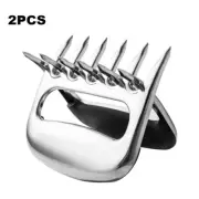 2X Meat Claws Pulled Pork Shredder Manual Tear Meat Tools BBQ Fork Bear Claws