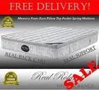 Real Roland Memory Foam Euro Pillow Top Pocket Spring Mattress Single Size