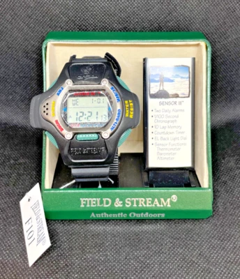 Vintage Field & Stream Sensor III Digital Watch Brand New
