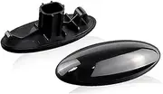 Side Mirror Indicator for Toyota for Yaris for Corolla for Auris Mk1 E15 Mk3 2piece Dynamic LED Side Marker Light Turn Signal Indicator Repeater Light Dynamic Sequential Blinker(2xNO Dynamic Smoked)