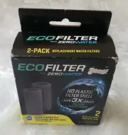 New&Sealed EcoFilter 2-Pack Replacement Filters From ZeroWater Black
